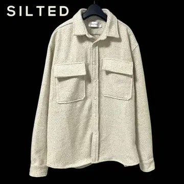 이탈리아제 SILTED / 코튼 x 울 버튼 셔츠 L 상당 c086