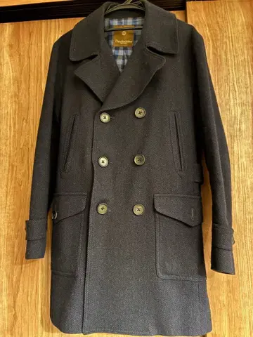 멘즈비기 모 100% 네이비 P코트