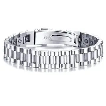 팔찌 주얼리 자기장 팔찌 남성용 실버 티타늄