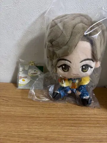 제일복권 미세스 A상 봉제인형 마스코트 후지와라 료카 & 메탈 참