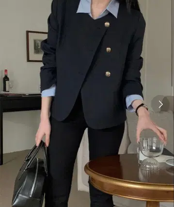 노카라 더블 버튼 자켓