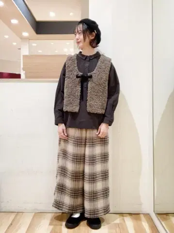 택 포함 새상품 사만사 모스모스 전후 2WAY 보아 베스트 다크 브라운