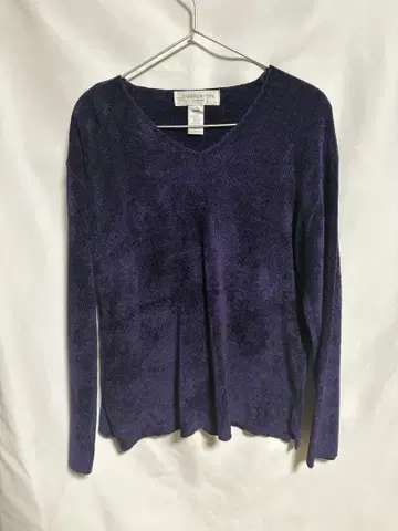 JONES NEW YORK 보라색 V넥 스웨터 M