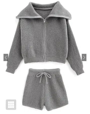 그레이 니트 셋업 sd051