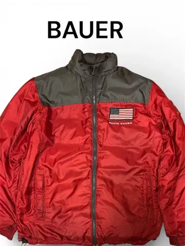 BAUER 다운 자켓 빨간색/그레이
