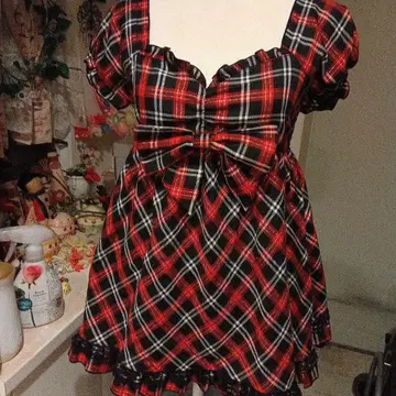 트랄랄라 TRALALA 체크 고딕 미니 원피스