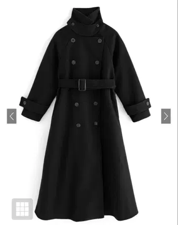 옷깃 3Way 벨트 포함 페이크 울 트렌치코트 ze783