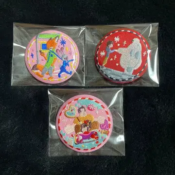 디즈니 자수 캔뱃지 3개 세트