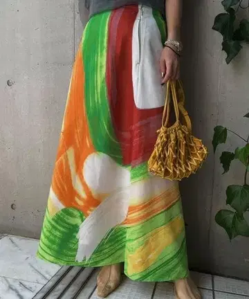 Ameri HAILEY WAVE ART SKIRT