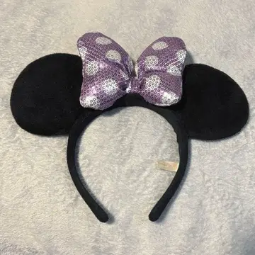 디즈니 머리띠 보라색 스팽글
