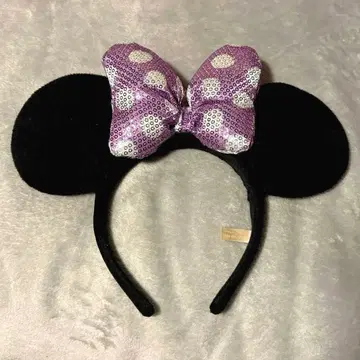 디즈니 머리띠 보라색 스팽글