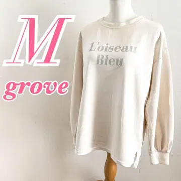 grove M 사이즈 화이트 트레이닝복 맨투맨 로고 캐주얼 코디