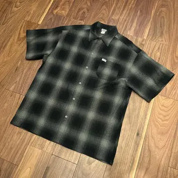 Caltop 칼탑 옴브레 체크 셔츠 반팔 XL