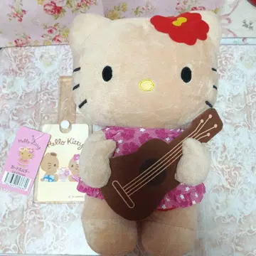 하와이 일광화상 키티 봉제 인형 우쿨렐레 덤 포함
