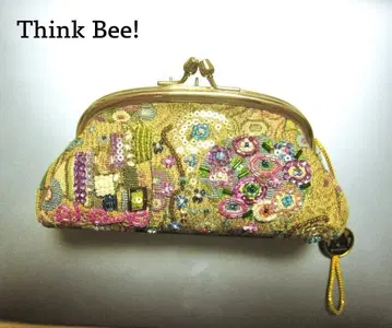 [ 새상품급 ] Think Bee! 비즈 자수 가마구치 소품함 그리무트
