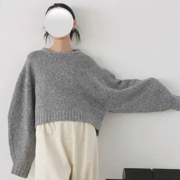 완판템 [ LIAN ] 바나나 슬리브 니트 니트 스웨터 긴팔