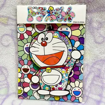 무라카미 다카시 도라에몽 키링 콜라보 러버 키링 꽃 플라워