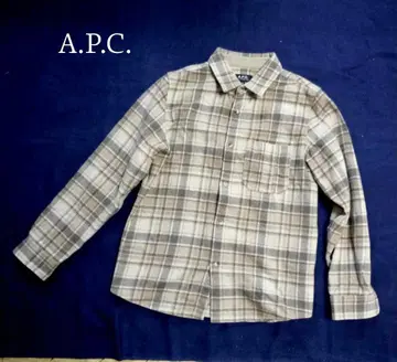 [새상품급] A.P.C. 이탈리아제 원단 플란넬 체크 셔츠 XS