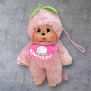 후쿠시마 한정판 복숭아 몬치치 마스코트 봉제 인형 키링