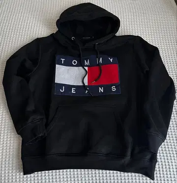 [ XL ] 자수 타미힐피거 청바지 후드티 블랙 컬러