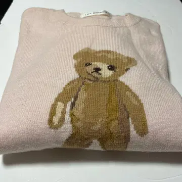 Lily BROWN 곰 핑크 니트 스웨터 프리 사이즈