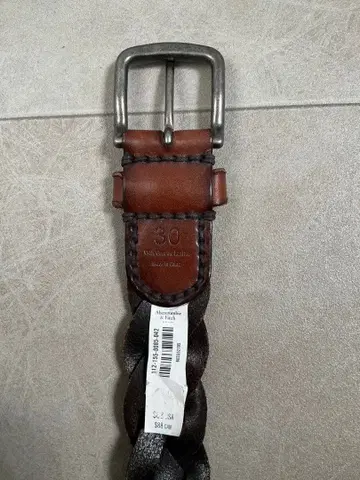 가죽 웨빙 벨트 사이즈 30 아바크로 메쉬 브라운