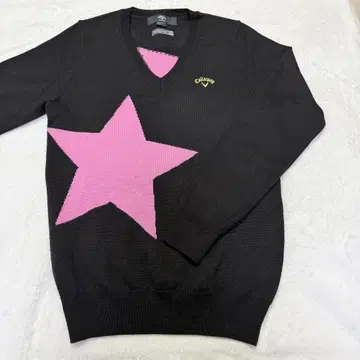 Callaway 캘러웨이 별 패턴 V넥 스웨터