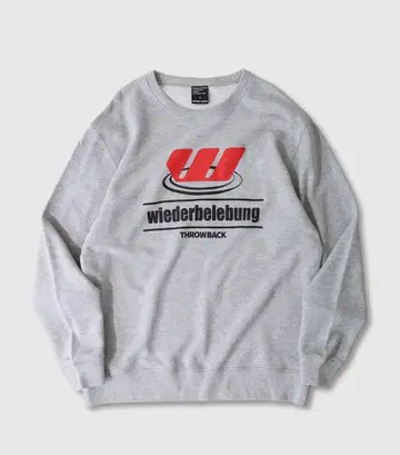 wiederbelebung THROWBACK 맨투맨 그레이