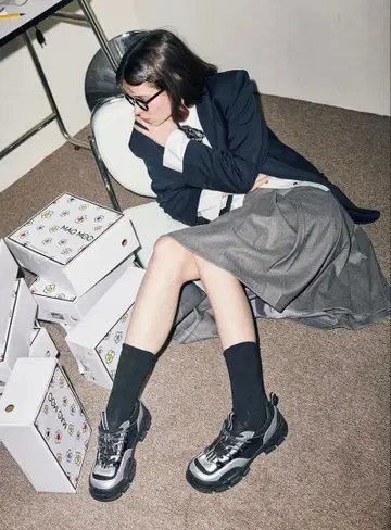 MACMOC Bebe 3컬러 캐주얼 하트 레이스업 스니커즈