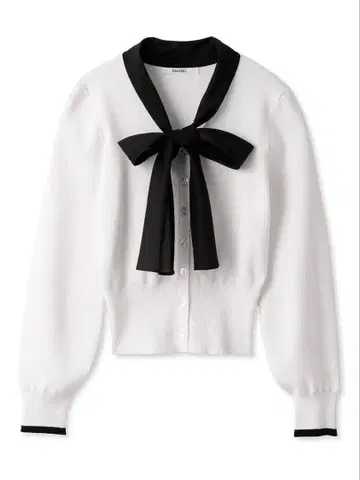 SNIDEL 시어 보타이 니트 풀오버