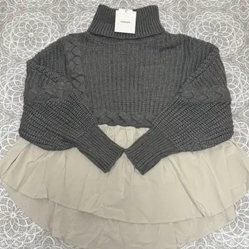 [ OSMOSIS ] 오즈모시스 새상품 편직 니트 절개 풀오버