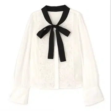 질 바이 질스튜어트 프론트 레이스 타이 블라우스