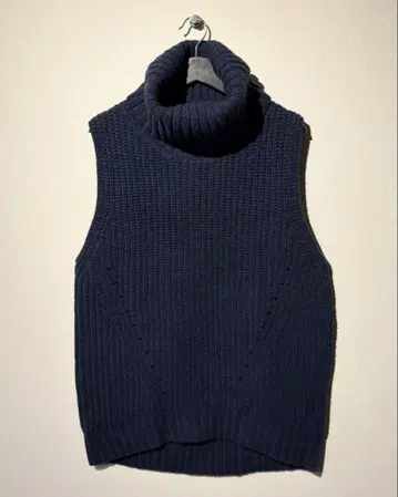 CINOH/노 슬리브 터틀넥 니트/SIZE:38