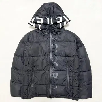 GOSTAR DE FUGA 다운 자켓 로고 점퍼 후드 부착