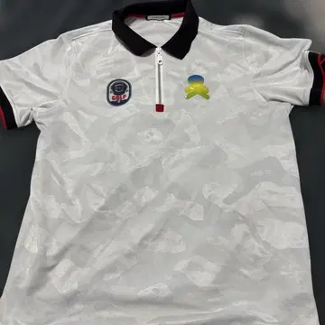 MARK & LONA 화이트 카모플라쥬 피케 셔츠 사이즈 50