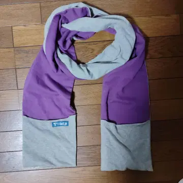 리버서블 포켓 부착 머플러 보라색 그레이 t-fact.jp