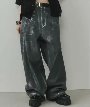 AIVER 가공 배기 데님