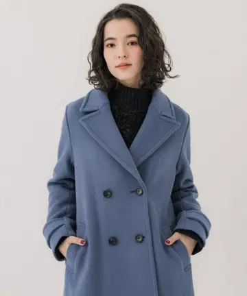 컨디션 최상 S 퍼블릭 도쿄 울 백 플레어 롱 코트