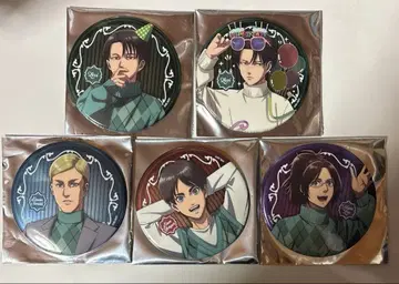 진격의 거인 프린스 호텔 메탈 캔뱃지 리바이 벌스데이 5개 세트