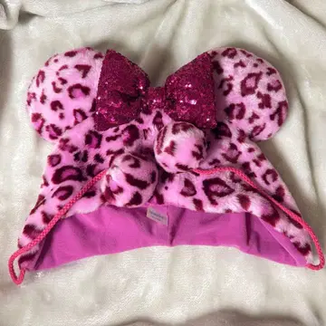 디즈니 미니 레오파드 무늬 팬캡