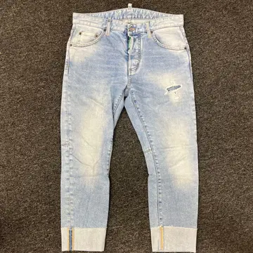 DSQUARED2 크롭 팬츠 라이트 블루