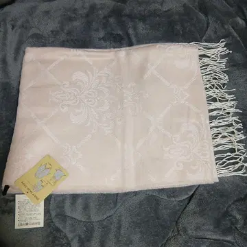 스톨 숄 머플러 다마스크 무늬 라이트 핑크 택 포함 새상품