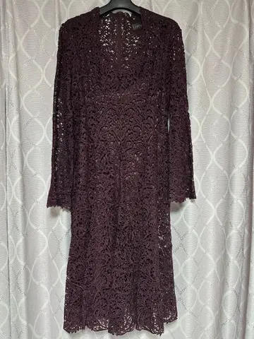 CHRISCELIN 크림슨 레이스 맥시 원피스