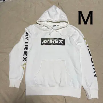 AVIREX 아비렉스 화이트 후드티 M