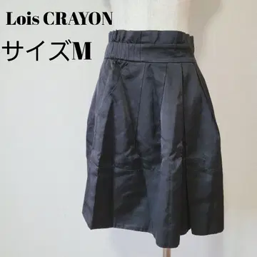 Lois CRAYON 플레어 스커트 블랙 리본 포함 M 클래식 고급