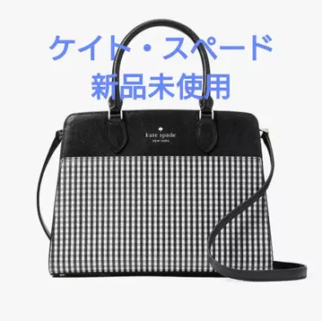 새상품 케이트 스페이드 매디슨 재지 깅엄 프린트 백