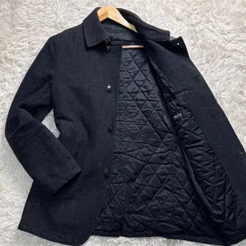 컴시즘 헤링본 스텐카라 코트 자켓 퀼팅 네이비 L