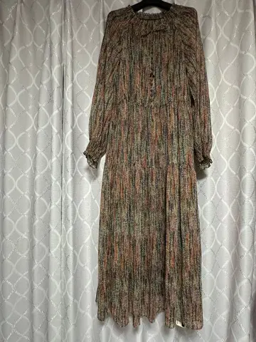 dinos DAMA collection 헤링본 무늬 롱 기장 원피스