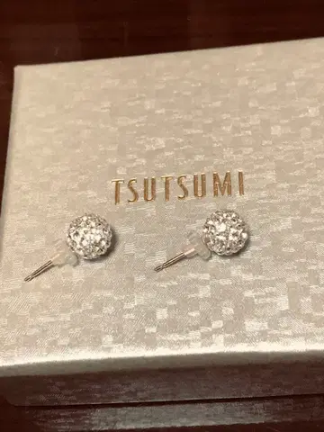 k10WG 미러볼 스터드 귀걸이