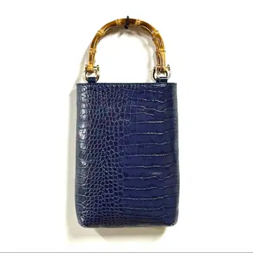 소가죽 악어 엠보싱 대나무 토트 네이비 신여 축제 백 죽수